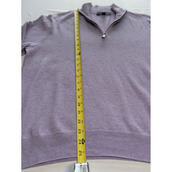 Brooks Brothers Supima® Cotton Half-Zip Sweater — Lilac — Size Medium - Picture 6 of 12